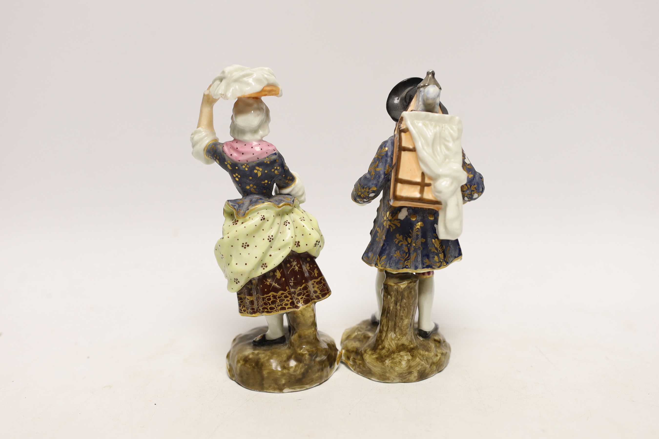 A pair of Samson Derby style figures, 16cm